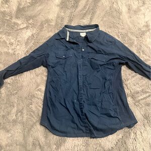 Navy button-up